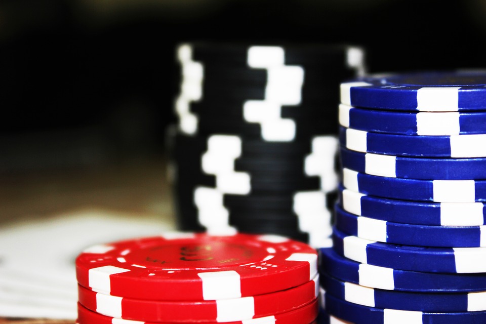 A stack of poker chips