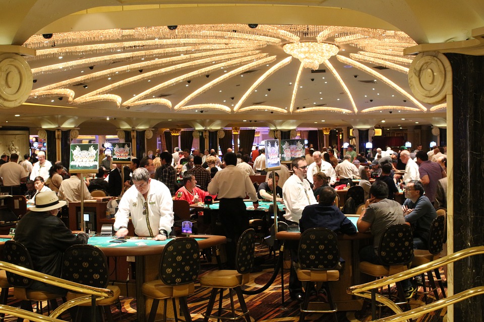 Men inside the casino