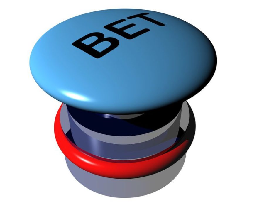 Blue betting button